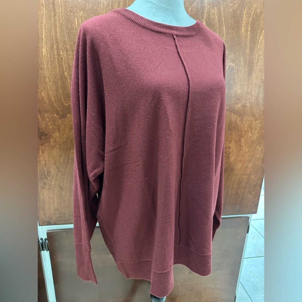 Burgundy Long Sleeve Sweater